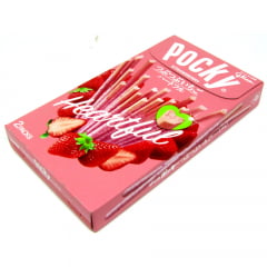 Pocky Biscoito de Palito Especial Morango Heartful Formato Coração Japonês - Glico 57,6g
