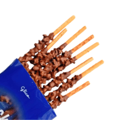 Pocky Crushed Nuts Almond Biscoito de Palito com Cobertura de Amêndoa Triturada e Chocolate ao Leite - 25 Gramas