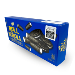 Rolinho de Wafer Sabor Biscoito e Creme Lyes Roll N'Roll - 80 gramas