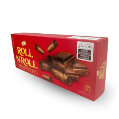Rolinho de Wafer Sabor Chocolate ao Leite Iyes Roll N' Roll - 80 gramas