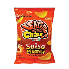 Salgadinho Coreano SABOR Camarão Salsa Picante Chips Shrimps Flavored Chips - 45 gramas
