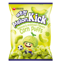 Salgadinho Coreano Sabor Melão Nongshim Melon Kicks - 45 gramas