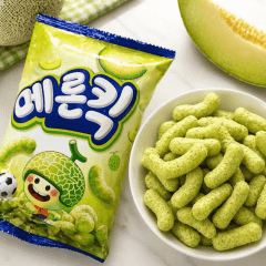 Salgadinho Coreano Sabor Melão Nongshim Melon Kicks - 45 gramas
