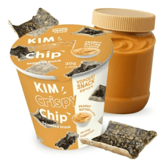 Salgadinho de Alga Marinha Coreano Sabor  Manteiga e Amendoim Yopokki Snack Copo - 30 gramas
