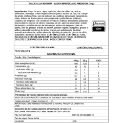 Salgadinho de Arroz Coreano de Alga Marinha Sabor  Manteiga e Amendoim Yopokki Snack Copo - 30 gramas