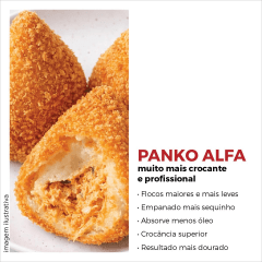 Caixa de Farinha Panko para Empanados Mistura Flocada  Alfa -10 Kg (10 Pacotes)