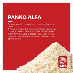 Caixa de Farinha Panko para Empanados Mistura Flocada  Alfa -10 Kg (10 Pacotes)