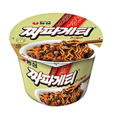 Caixa de Lamen Coreano Chapaghetti Big Bowl Nongshim com Tempero de Feijão Preto Tostato 114g - 16 Copos