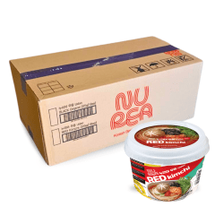 Caixa de Macarrão Coreano Bowl Nurea Udon Sabor Kimchi 225 gramas - 16 Potes