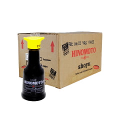 Caixa de Molho de Soja Shoyu Hinomoto Light Molheira 200 mL - 12 Unidades