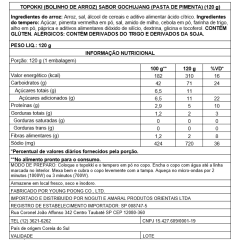 Caixa de Topokki Bolinho de Arroz Coreano Instantâneo sabor Pimenta Gochujang Pink Rocket Copo 120 gramas - 30 Copos