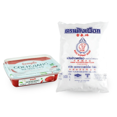 Combo Massa Tteokbokki Caseira: Pasta Gochujang Sempio 170g + Farinha de Arroz Glutinoso White Elephant 500g