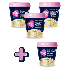 [COMPRE 3 E GANHE 1] Topokki Bolinho de Arroz Coreano Instantâneo sabor Carbonara Pink Rocket  - 120 gramas
