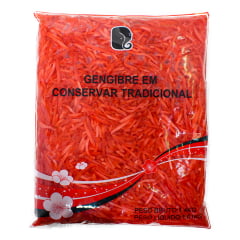 Conserva de Gengibre Fatiado Gari Vermelho Ganesh - 1,01 Kg