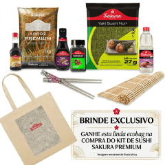 [ECOBAG BRINDE] Kit para Sushi Premium Sakura Especial - 8 Itens