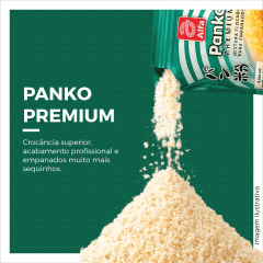 Farinha Panko Premium Alfa Mistura Flocada para Empanados - 500 gramas