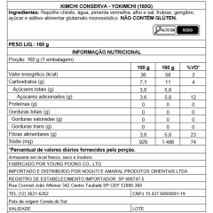 Kimchi Coreano Acelga Condimentada Apimentada Yokimchi - 160g