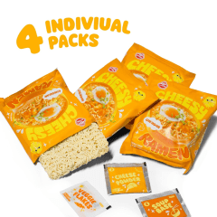 Kit de Lamen Coreano Otoki Cheesy Ramen Sabor Cheddar 111 gramas - 4 Pacotes