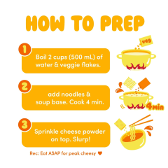 Kit de Lamen Coreano Otoki Cheesy Ramen Sabor Cheddar 111 gramas - 4 Pacotes