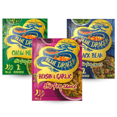 Kit de Molhos Orientais Blue Dragon para Wok: Black Bean, Chow Mein e Hoisin com Alho - Vegano (3 unidades de 120g) Kit de Molhos Orientais Blue Dragon para Wok: Black Bean, Chow Mein e Hoisin com Alho - Vegano (3 unidades de 120g)