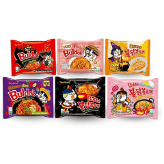 Kit Desafio Lamen Coreano Mega Picante Buldak Frango Samyang - 6 Sabores