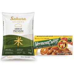 Kit Karê Japones Arroz Sakura Curry Médio Vermont 230g