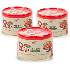 Kit Kimchi Coreano Acelga Condimentada Apimentada Yokimchi 160g - 3 Latas