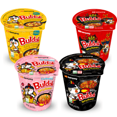 Kit Lamen Coreano Copo Buldak Super Picante Frango Samyang - 4 Sabores Kit Lamen Coreano Copo Buldak Super Picante Frango Samyang - 4 Sabores