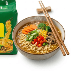 Kit Lamen Coreano Jin Ramen Sabor Vegetariano Veggie Ottogi 110 gramas - 4 Pacotes