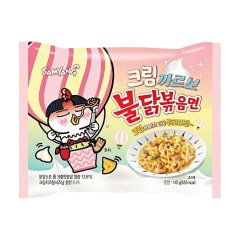 Kit Lamen Coreano Super Picante Buldak Cream Frango e Queijo Cremoso Carbonara 140g - 5 pacotes