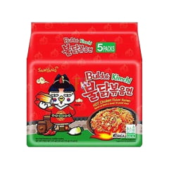 Kit Lamen Coreano Super Picante Buldak Kimchi Samyang 135g - 5 Pacotes