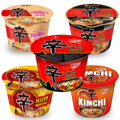 Kit Lamen Shin Ramyun Picante Sabores Diversos Nongshim BIG BOWL - 5 COPOS