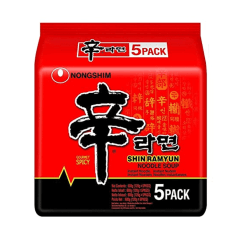 Kit Macarrão Oriental Lamen Shin Ramyun Carne e Legumes 110g  - 5 Pacotes