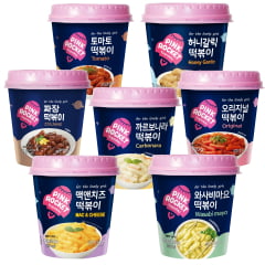 Kit Topokki Bolinho de Arroz Coreano Pink Rocket - 7 copos