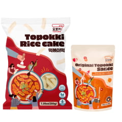 Kit Topokki e Molho Original para Topokki Coreano - 1 Pacote 200g + 1 Sachê 120g