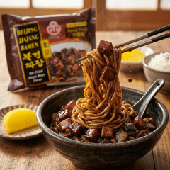 Lamen Coreano Beijing Jjajang Ramen Ottogi Sabor Feijão Preto - 135 gramas