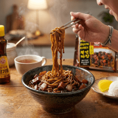 Lamen Coreano Beijing Jjajang Ramen Ottogi Sabor Feijão Preto - 135 gramas
