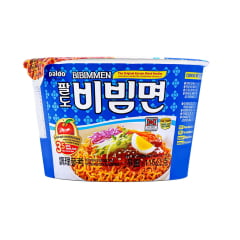 Lamen Coreano Bibim Men Frutos do Mar Picante e Especiarias Bowl Copo - 115 gramas