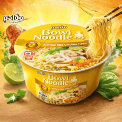 Lamen Coreano Bowl Noodle Sabor Frango Mild Paldo Copo - 86 gramas