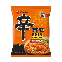 Lamen Coreano kimchi Shin Ramyun Picante Nongshim - 120 gramas