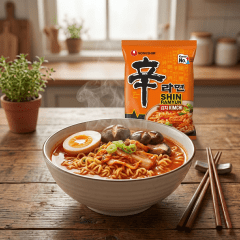 Lamen Coreano kimchi Shin Ramyun Picante Nongshim - 120 gramas