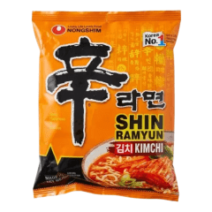 Lamen Coreano kimchi Shin Ramyun Picante Nongshim - 120 gramas