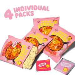 Kit Lamen Coreano Sabor Queijo Cheddar & Pimenta Chili Ramen Ottogi  110 gramas - 4 Pacotes