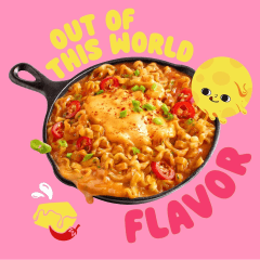 Kit Lamen Coreano Sabor Queijo Cheddar & Pimenta Chili Ramen Ottogi  110 gramas - 4 Pacotes