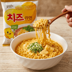 Lamen Coreano Sabor Queijo Cheese Ramyun Paldo - 111 gramas
