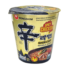 Lamen Coreano Shin Ramyun Frango Picante Copo Noodle Soup  - 68 gramas