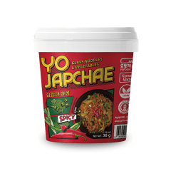 Macarrão Coreano de Batata Doce Vegetariano Sabor Apimentado Yo Japchae Copo - 38 gramas