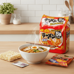 kit Lamen Japonês Sapporo Sabor Molho de Soja - 5x82g 