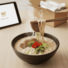 Lamen Coreano Gomtang Sabor Carne Temperada Paldo - 102 gramas