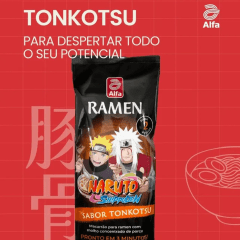 Macarrão para Ramen com Molho Pronto Concentrado de Porco Naruto Shippuden  Alfa - 270 gramas